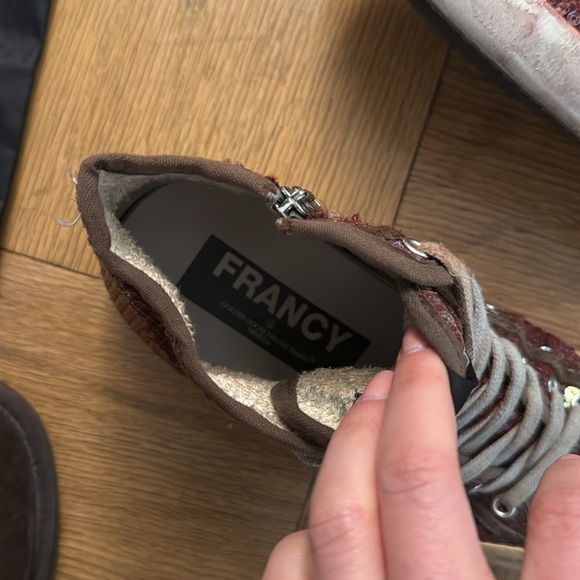 Golden Goose Deluxe Francy Sequin Sneakers Size 39 - Picture 2 of 7